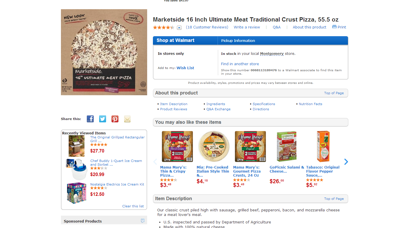 Name:  Marketside 16 Inch Ultimate Meat Traditional Crust Pizza  55.5 oz  Deli   Walmart.com.png
Views: 630
Size:  468.0 KB