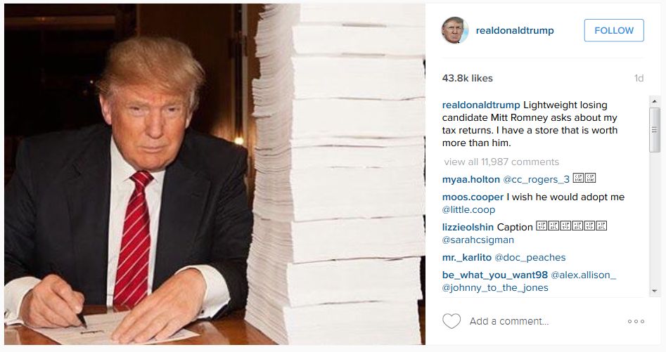 Name:  FireShot Screen Capture #698 - 'Donald J_ Trump on Instagram_ Lightweight losing candidate Mitt.jpg
Views: 500
Size:  67.6 KB